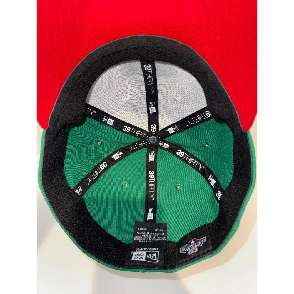 New Era 39THIRTY Mariachis de Nuevo Mexico Hat Green White Red Sugar Skull L/XL